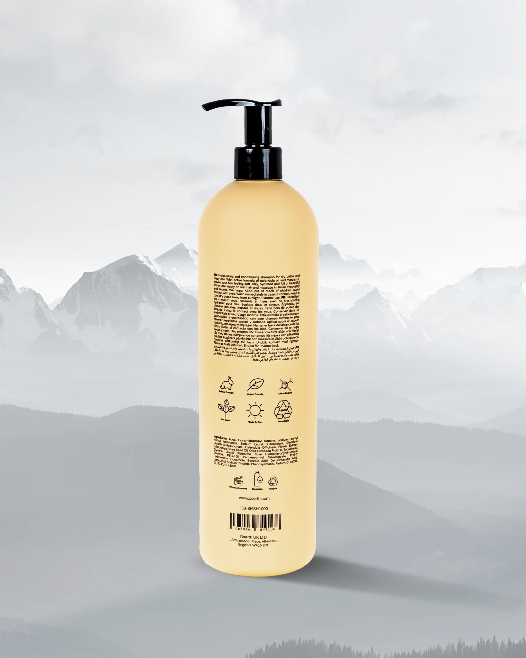 Oserth Smooth Collection – Vegan, sulfate-free haircare products designed to tame frizz, enhance shine, and leave hair silky smooth.